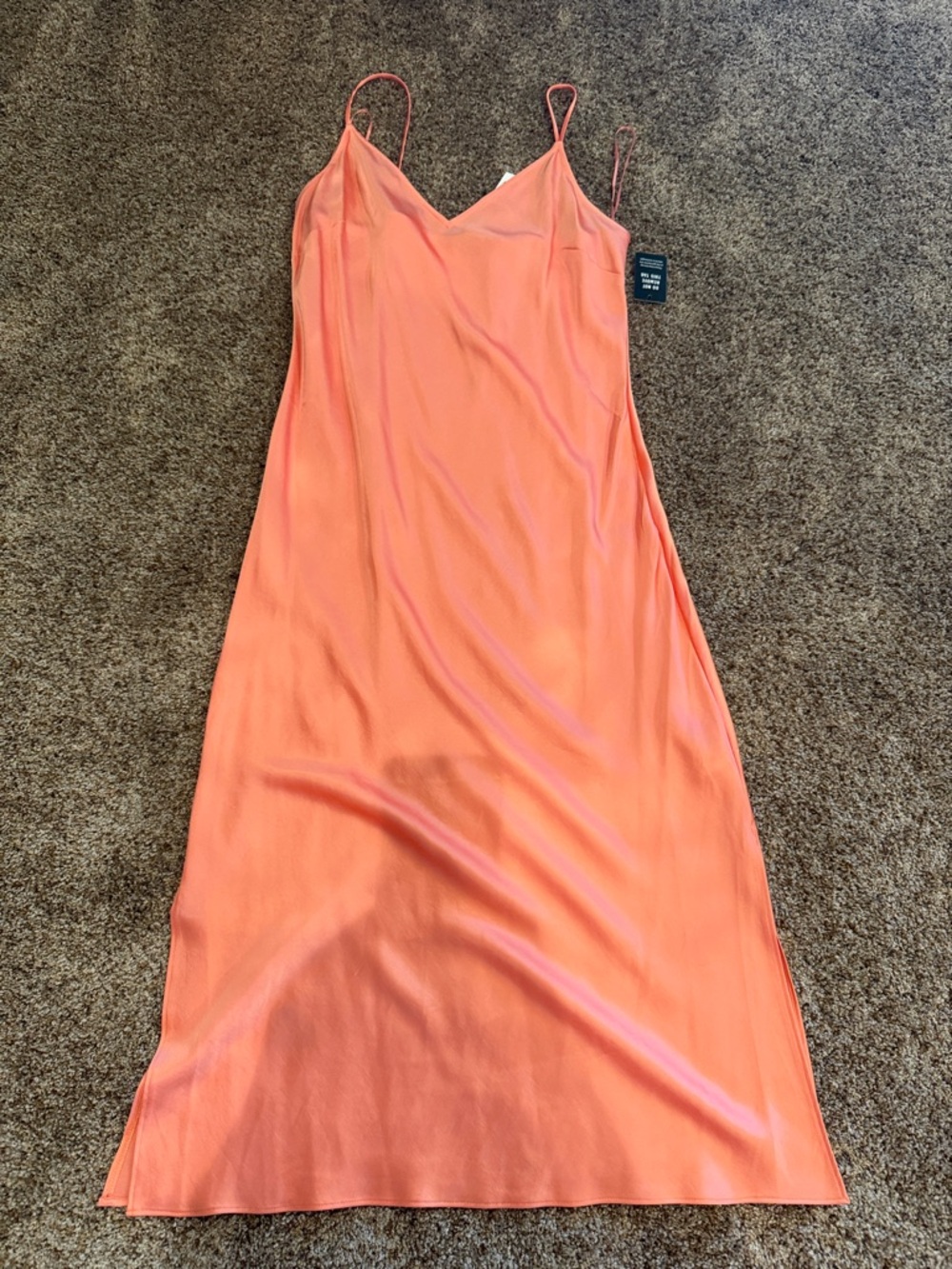 Express Coral Slip Maxi Dress